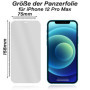 2x Panzerfolie für iPhone 12 Pro Max Displayschutz 9H Hartglas Schutzglas Klar Zaluxis 5