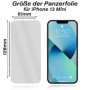 2x Panzerfolie für iPhone 13 MINI Displayschutz 9H Echt Hartglas Schutzglas Klar Zaluxis 5