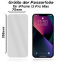 2x Panzerfolie für iPhone 13 Pro Max Displayschutz 9H Hartglas Schutzglas Klar Zaluxis 5