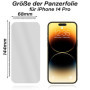 2x Panzerfolie für iPhone 14 PRO Displayschutz 9H Echt Hartglas Schutzglas Klar Zaluxis 5