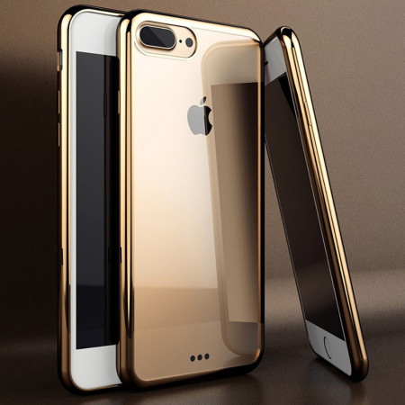 Schutzhülle für iPhone 8 Plus Schutz Case Luxury Cover Platin Chrom Etui Gold Zaluxis 5