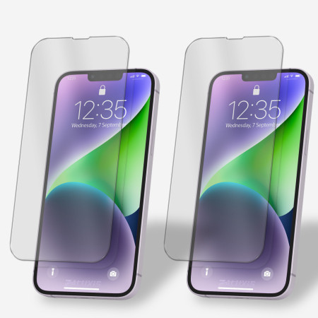 2x Panzerfolie für iPhone 14 Display Schutzglas Verbundglas 9H Hartglas Klar Zaluxis 5