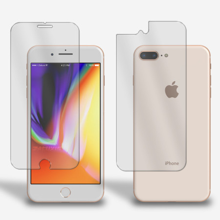 Panzerfolie für iPhone 7 Plus / iPhone 8 Plus Vorder + Rückseite Schutzglas Klar Zaluxis 5