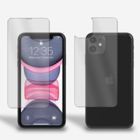 Panzerfolie für iPhone 11 Vorder + Rückseite Schutzglas 9H Echt Hartglas Klar Zaluxis 5