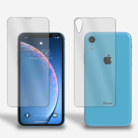 Panzerfolie für iPhone XR Vorder + Rückseite Schutzglas 9H Echt Hartglas Klar Zaluxis 5