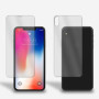 Panzerfolie für iPhone X / XS Vorder + Rückseite Schutzglas 9H Hartglas Klar Zaluxis 5