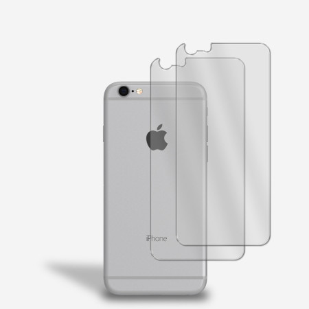 2x Rückseite Panzerfolie für iPhone 6s Schutzglas Rückseitenschutz Glas Klar Zaluxis 5