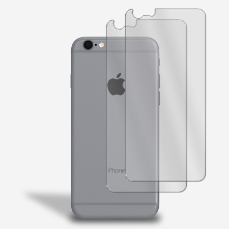 2x Rückseite Panzerfolie für iPhone 6s Plus Schutzglas Rückseitenschutz Glas 9H Zaluxis 5