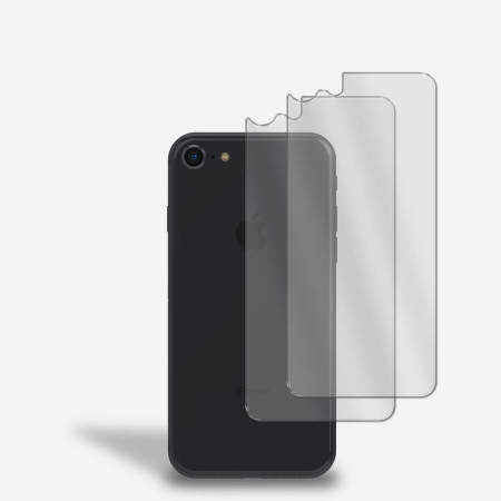 2x Rückseite Panzerfolie für iPhone 7 / Iphone 8 Rückseitenschutz Schutzglas 9H Zaluxis 5