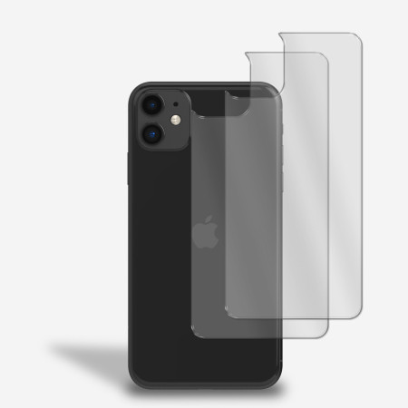 2x Rückseite Panzerfolie für iPhone 11 Schutzglas Rückseitenschutz 9H Glas Klar Zaluxis 5