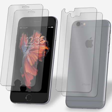 2x Panzerfolie für iPhone 6s Plus Vorder + Rückseite Schutzglas 9H Hartglas Klar Zaluxis 7,99 €