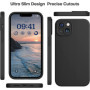 Hülle für iPhone 14 Handy Schutz Tasche Case Slim Cover Bumper Etui Schwarz Matt Zaluxis 5