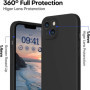 Hülle für iPhone 14 Handy Schutz Tasche Case Slim Cover Bumper Etui Schwarz Matt Zaluxis 5