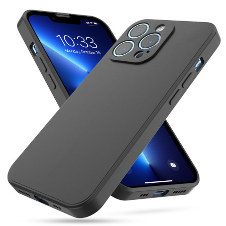 Hülle für iPhone 13 Pro Schutzhülle Handy Case Slim Cover Bumper Schwarz Matt Zaluxis 5