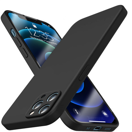 Hülle für iPhone 12 Pro Schutzhülle Handy Case Slim Cover Bumper Schwarz Matt Zaluxis 5