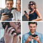 Hülle für iPhone 12 Pro Schutzhülle Handy Case Slim Cover Bumper Schwarz Matt Zaluxis 5