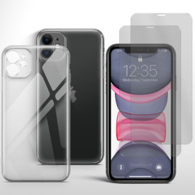 Handyhülle für iPhone 11 Schutz Case mit Kameraschutz 2x Panzerfolie Glas 9H Zaluxis 8