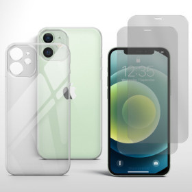 Handyhülle für iPhone 12 Mini Schutzcase mit Kameraschutz 2x Panzerfolie Glas 9H Zaluxis 6,92 €