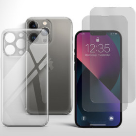 Schutzcase für iPhone 13 PRO Handy Hülle mit Kameraschutz 2x Panzerfolie Glas 9H Zaluxis 8