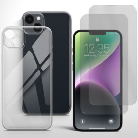 Schutzcase für iPhone 14 Plus Handyhülle mit Kameraschutz 2x Panzerfolie Glas 9H Zaluxis 8
