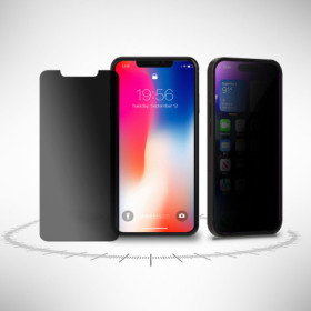 Blickschutzfolie für iPhone Xs Sichtschutz Displayschutz Privacy Schwarz Mat Zaluxis 7