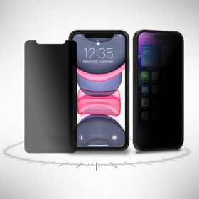 Blickschutzfolie für iPhone 11 Sichtschutz Displayschutz Privacy Schwarz Mat Zaluxis 7
