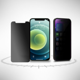 Blickschutzfolie für iPhone 12 Mini Privacy Sichtschutz Folie Schwarz Mat Zaluxis 7