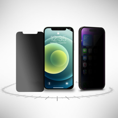Blickschutzfolie für iPhone 12 Mini Privacy Sichtschutz Folie Schwarz Mat Zaluxis 7