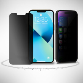 Privacy Folie für iPhone 13 Pro Max Blickschutzfolie Sichtschutz Schwarz Mat Zaluxis 7