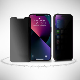 Privacy Folie für iPhone 13 Pro Display Blickschutzfolie Sichtschutz Schwarz Mat Zaluxis 7