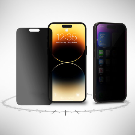 Blickschutzfolie für iPhone 14 Pro Privacy Display Sichtschutz Folie Schwarz Mat Zaluxis 7