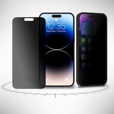 Blickschutzfolie für iPhone 14 Pro Max Privacy Sichtschutz Folie Schwarz Mat Zaluxis 7