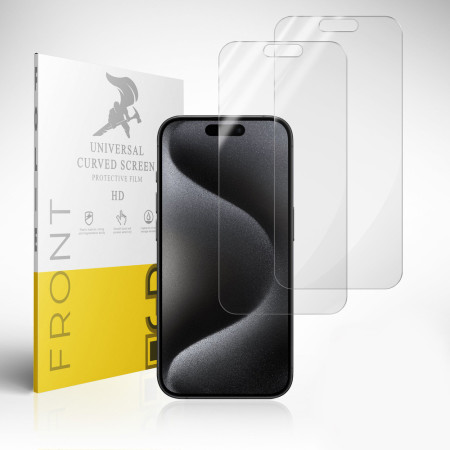 2x Schutzfolie für iPhone 15 Pro Max Bildschirmschutz Hydrogel Panzer Folie Klar Zaluxis 9