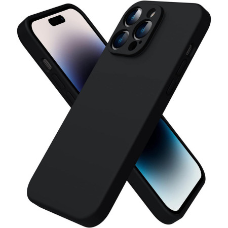 Handy Hülle für iPhone 15 Pro Schutz Case mit Kameraschutz Cover Slim Schwarz Zaluxis 5