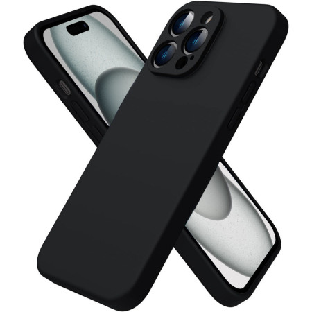 Handy Hülle für iPhone 15 Pro Max Schutz Case mit Kameraschutz Cover Schwarz Zaluxis 5