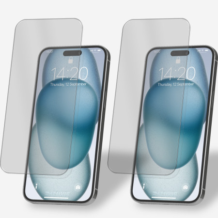 2x Panzerfolie für iPhone 15 Display Schutzglas Verbundglas 9H Echt Glas Klar Zaluxis 5