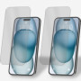 2x Panzerfolie für iPhone 15 Display Schutzglas Verbundglas 9H Echt Glas Klar Zaluxis 5