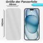 2x Panzerfolie für iPhone 15 Display Schutzglas Verbundglas 9H Echt Glas Klar Zaluxis 5