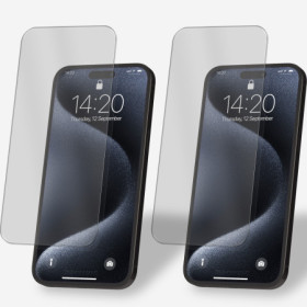 2x Panzerfolie für iPhone 15 Pro Max Displayschutz Verbundglas 9H Echt Glas Klar Zaluxis 5