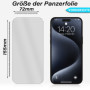 2x Panzerfolie für iPhone 15 Pro Max Displayschutz Verbundglas 9H Echt Glas Klar Zaluxis 5