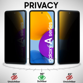 Panzerfolie für Samsung Galaxy A-series Sichtschutz Privacy Blickschutz Schwarz Zaluxis 3,99 €