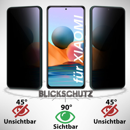 Privacy Panzerfolie für XIAOMI Handy Blickschutz Sichtschutz Anti-Spion Folie Zaluxis 8,99 €