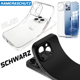 Schutzhülle für iPhone 15 14 13 12 11 Xs Pro Max Kamera Schutz Case Klar Schwarz Zaluxis 3,95 €