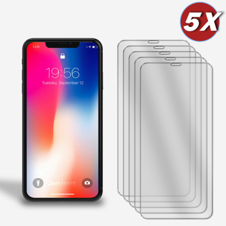 5er-Pack Display Glasfolie für iPhone XS Panzerfolie 9H Hartglas Schutzglas Zaluxis 8,99 €