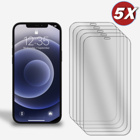 5er-Pack Display Glasfolie für iPhone 12 Pro Panzerfolie 9H Hartglas Schutzglas Zaluxis 8,99 €