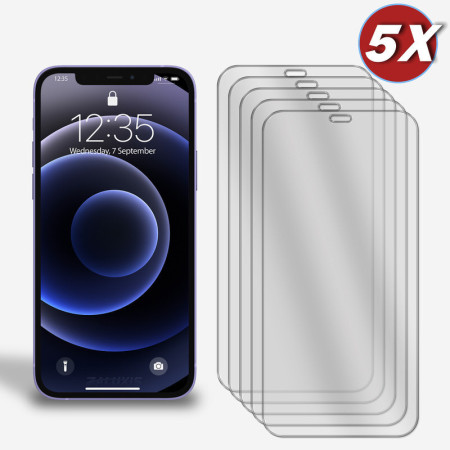 5er-Pack Display Glasfolie für iPhone 12 Panzerfolie 9H Hartglas Schutzglas Zaluxis 8,99 €
