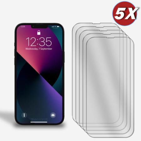 5er-Pack Display Glasfolie für iPhone 13 Pro Panzerfolie 9H Hartglas Schutzglas Zaluxis 8,99 €