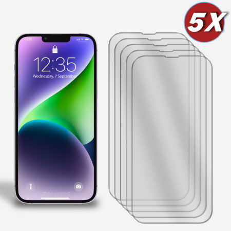 5er-Pack Display Glasfolie für iPhone 14 Panzerfolie 9H Hartglas Schutzglas Klar Zaluxis 8,99 €