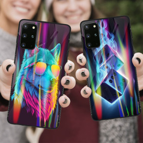 Hülle für Samsung Galaxy S20 S10 S9 mit Panzerfolie 9H Cover Motiv Aurora Glas Zaluxis 3,99 €