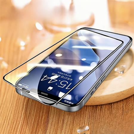 5D Schutzglas Panzerfolie für iPhone X / XS Vollabdeckung 9H Echtglas - Schwarz Zaluxis €5.95